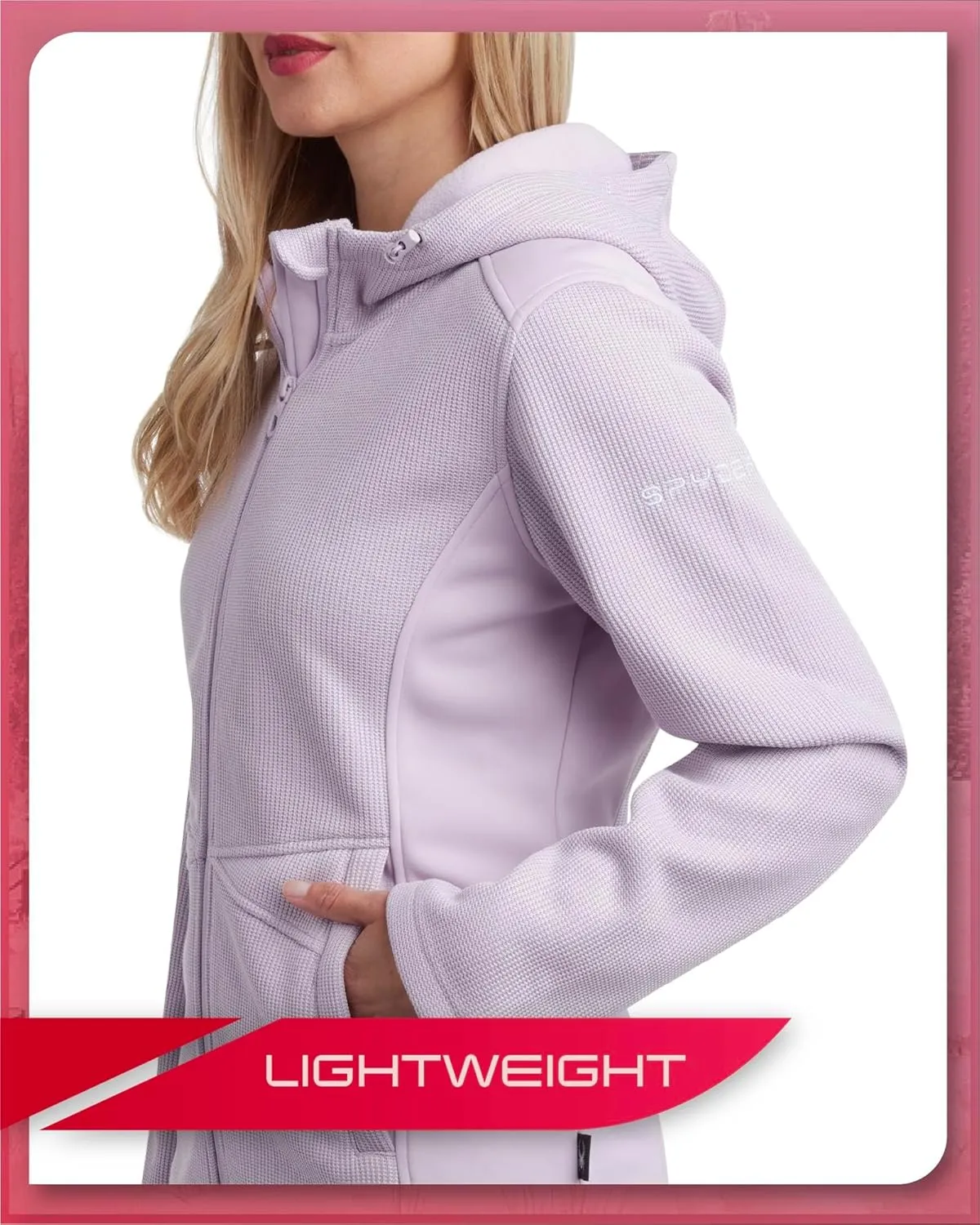 Spyder Women's Fleece Jacket - Lightweight Polar Fleece Lined, Wind-Resistant Hooded Zip Up Active Sweater Jacket (S-XL)