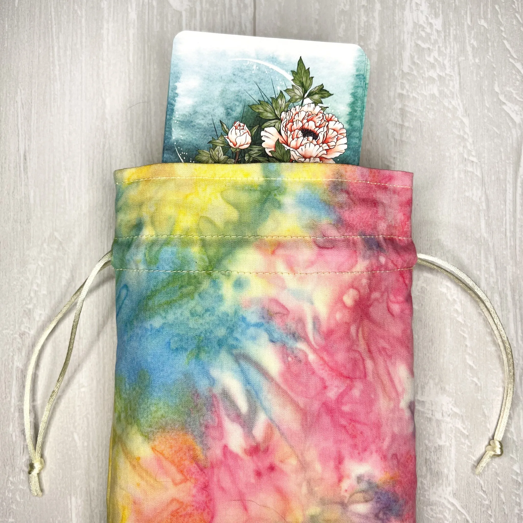 Standard Sized Tie Dye Drawstring Bag