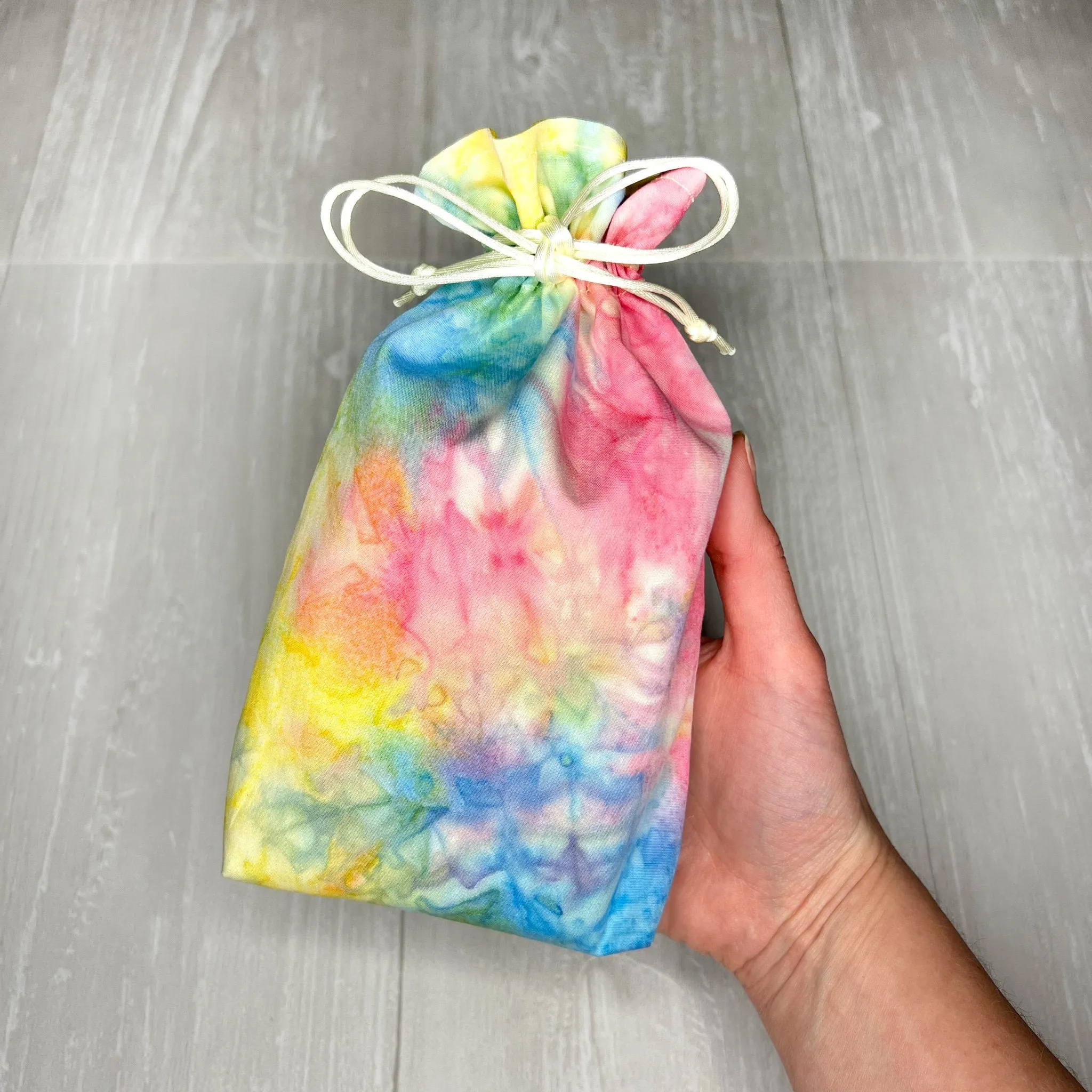 Standard Sized Tie Dye Drawstring Bag