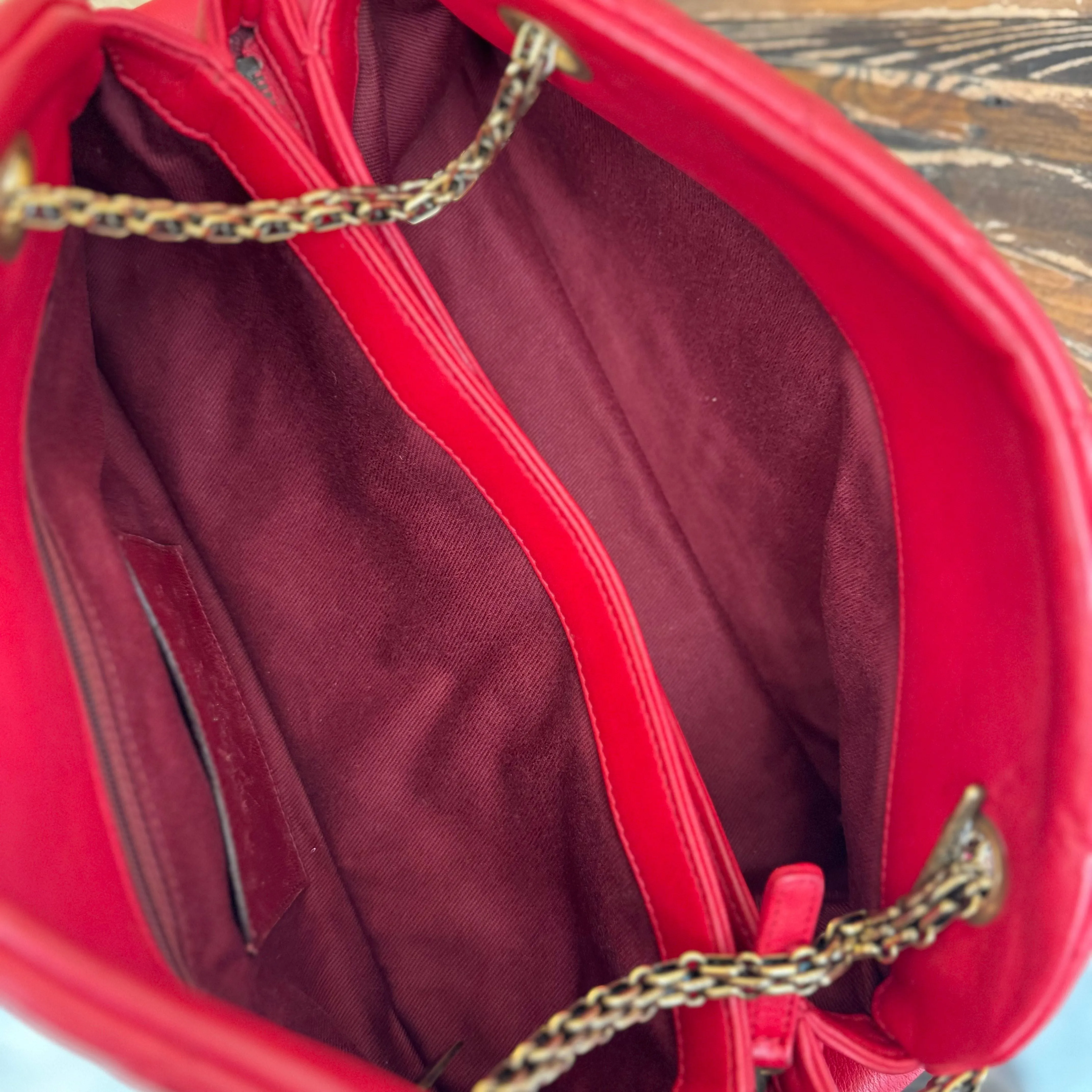 Stock-clearance Chanel Just Mademoiselle - Handbags Shoulder Red Resilient Bags, Medium