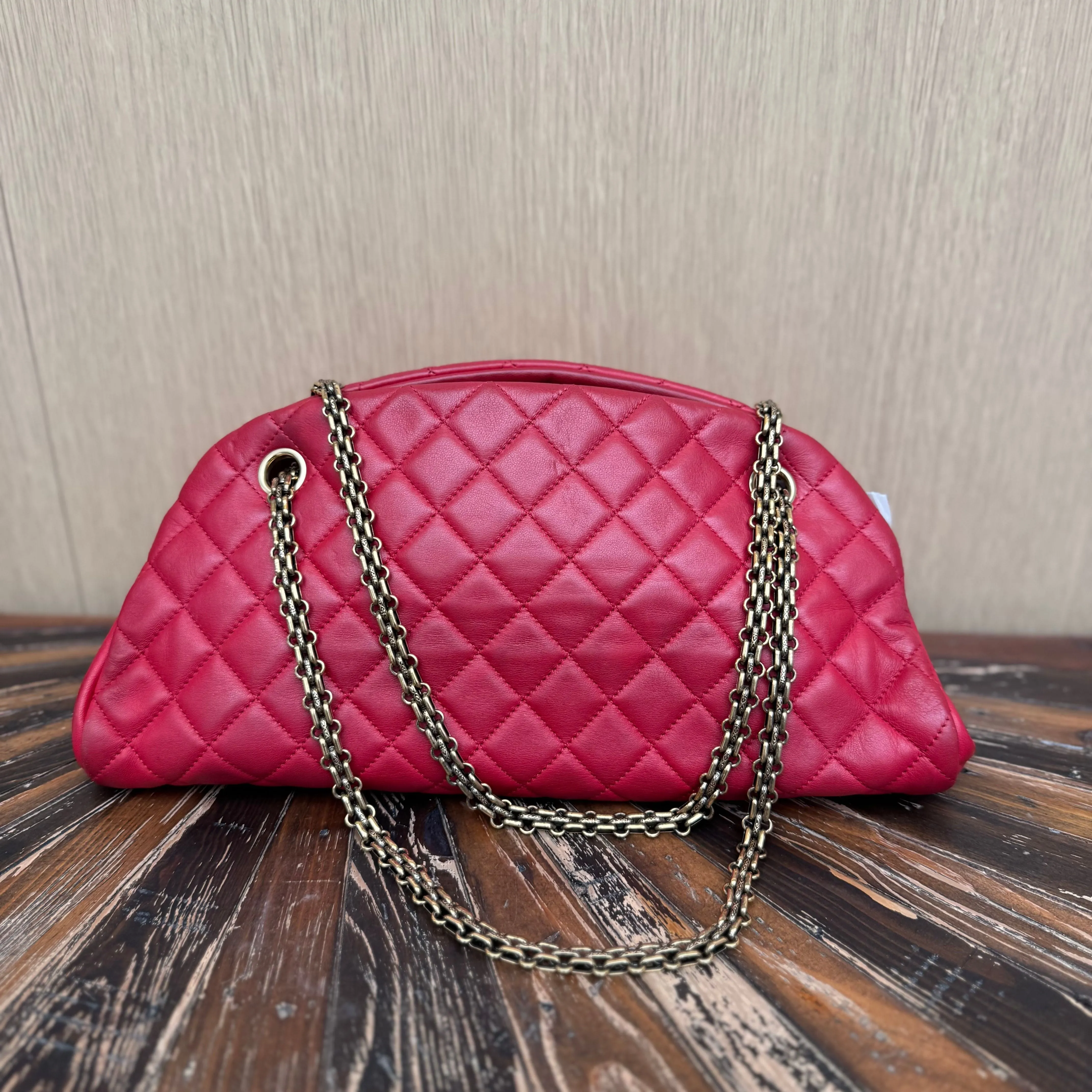 Stock-clearance Chanel Just Mademoiselle - Handbags Shoulder Red Resilient Bags, Medium