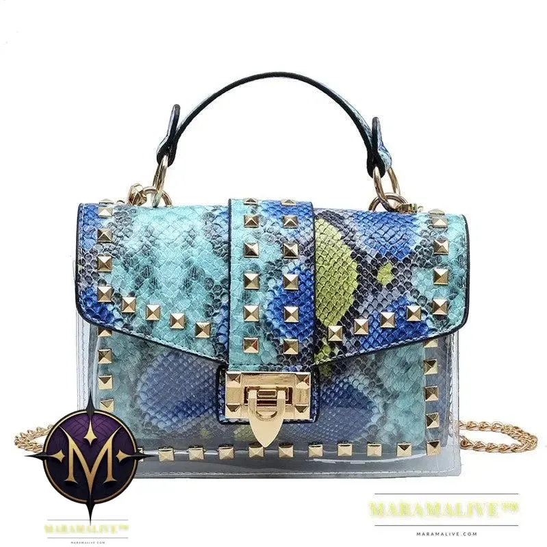 Studded Graffiti All-match Picture And Mother Shoulder Messenger Bag