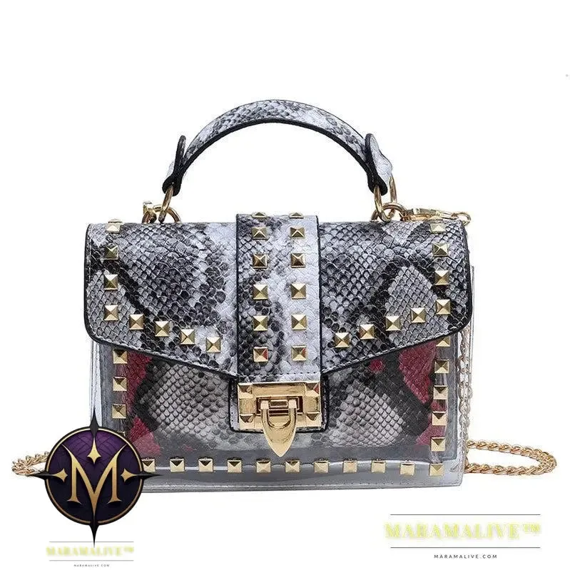 Studded Graffiti All-match Picture And Mother Shoulder Messenger Bag
