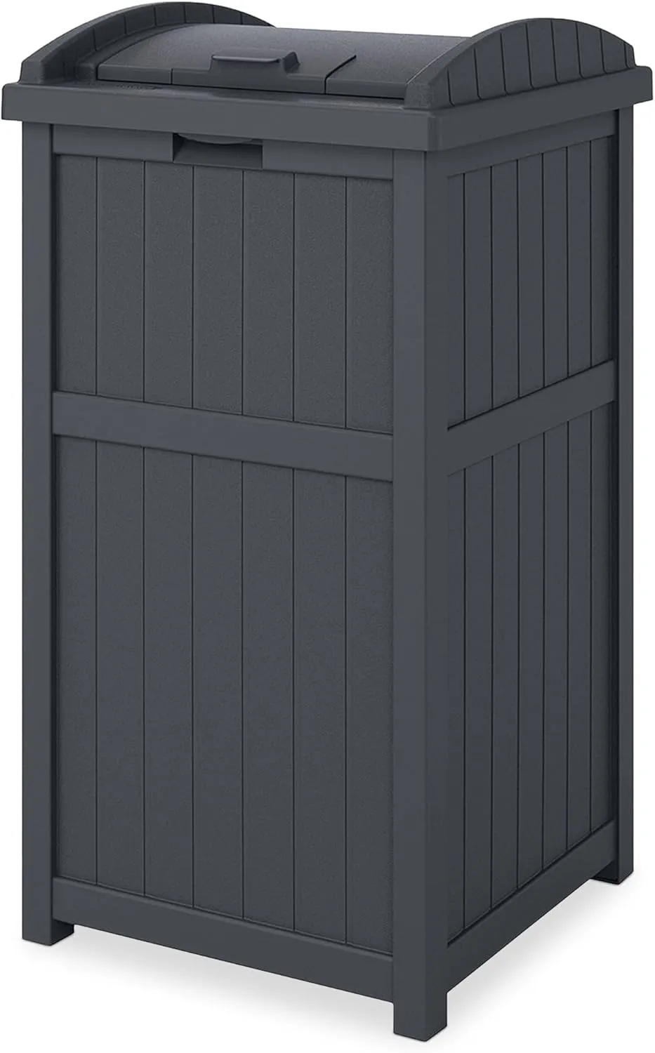 Suncast Outdoor Waste Bin Trash Hideaway Container with Latching Lid, 33 Gallon Capacity