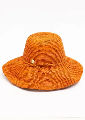 Tara Grinna Wide Brim Hat with Tie-(8255)