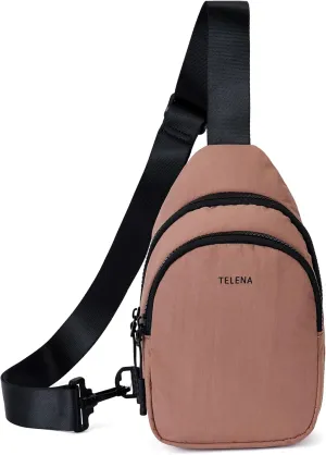 Telena Sling Bag for Women Crossbody Bags Fashion Fanny Pack Cross Body for Travel Hiking Cycling 0-Pink