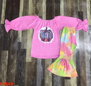 Thanksgiving tie-dye pumpkin rose set 10549