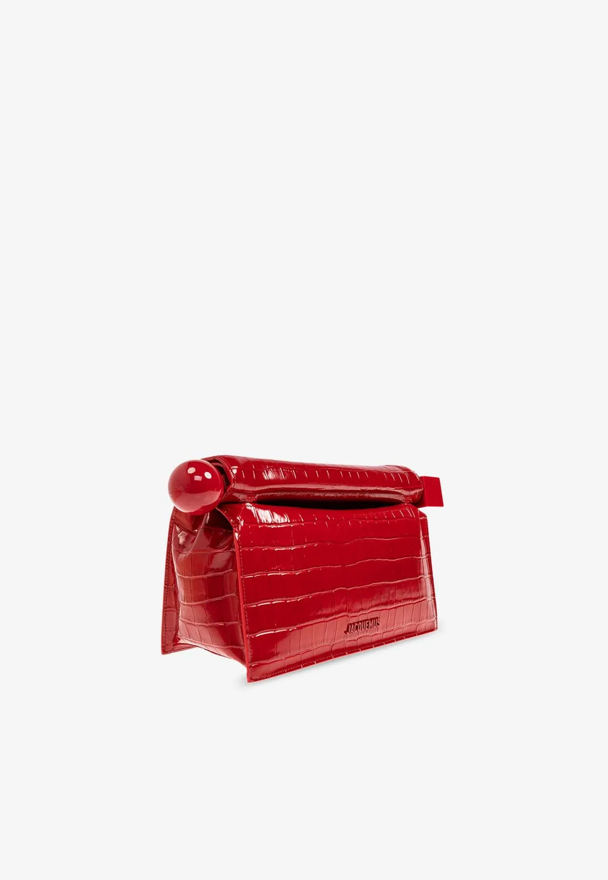 The Rond Carré Croc-Embossed Leather Clutch