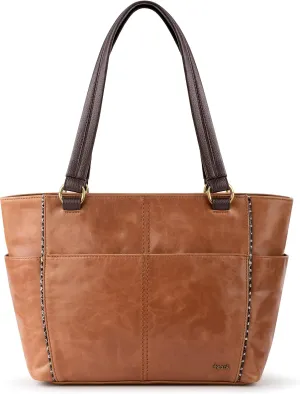 The Sak Womens Ashby Satchel In Leather, Tobacco Snake Multi, One Size US