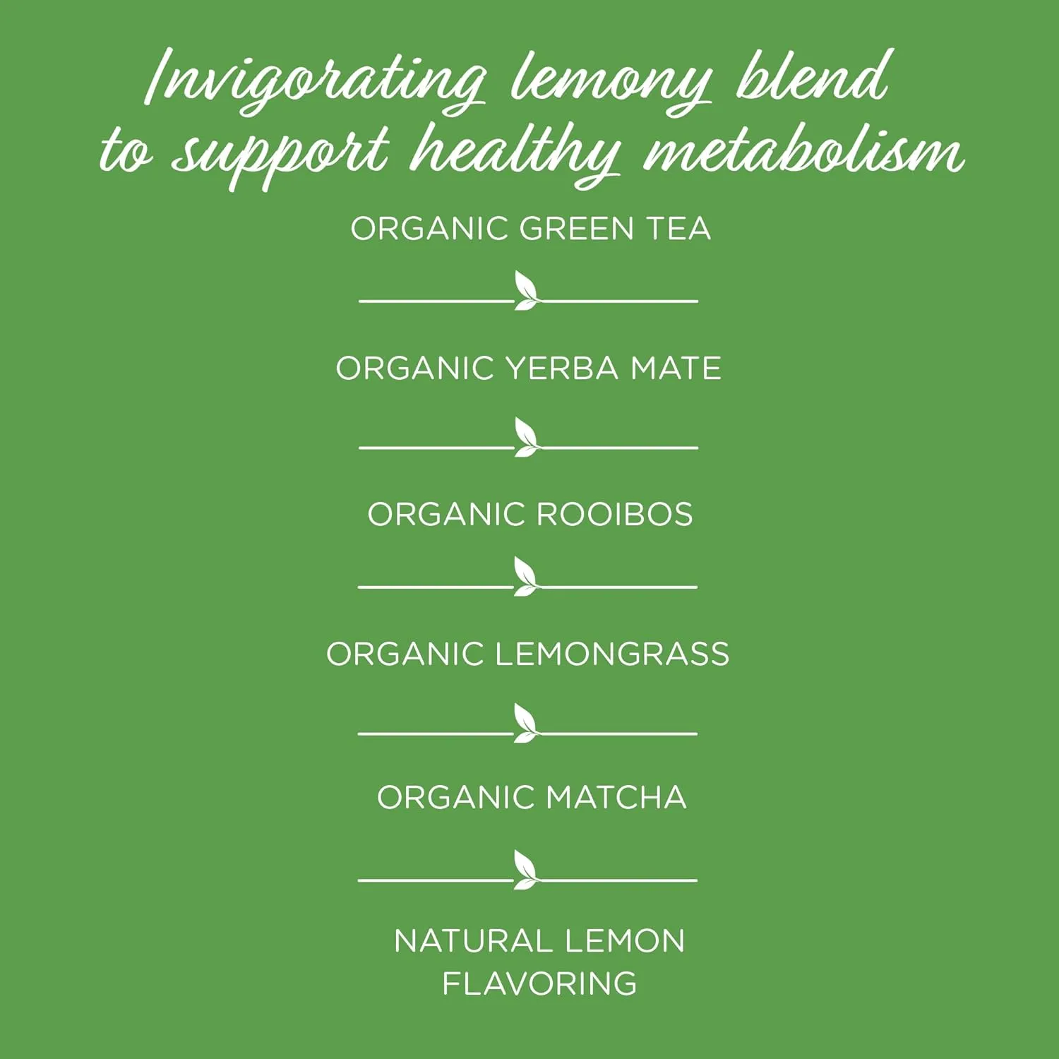 The Tea Spot Organic Keep Fit Green Tea with Yerba Mate and Matcha for Metabolic Support | Blend of Green Tea, Matcha, Yerba Mate, Rooibos, Lemongrass and Lemon Flavor | Caffeine-Free 15 Tea Bags