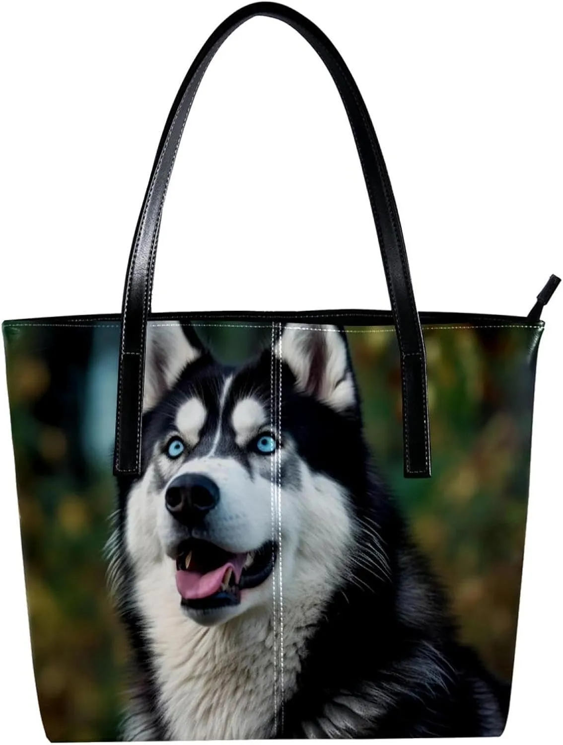 The Tote Bag For Women,Bags For Women,Reusable Shopping Bags,Alaskan Dog Funny Tongue Handbags