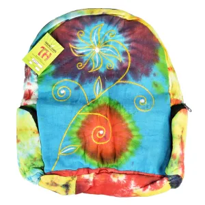 ThreadHeads Stitched Flower Tie-Dye Backpack
