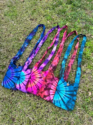Tie dye cross body bags