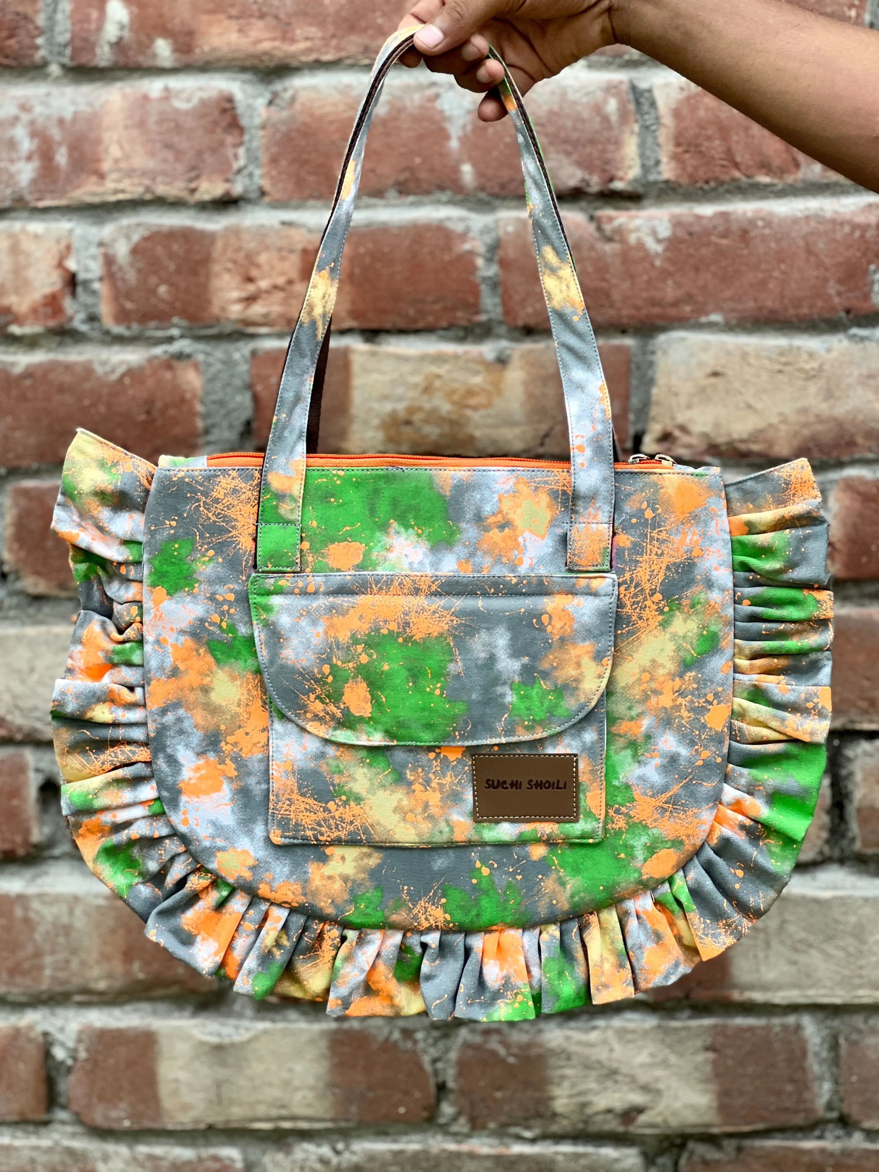Tie Dye Multi Color  Farzana Tote Bag