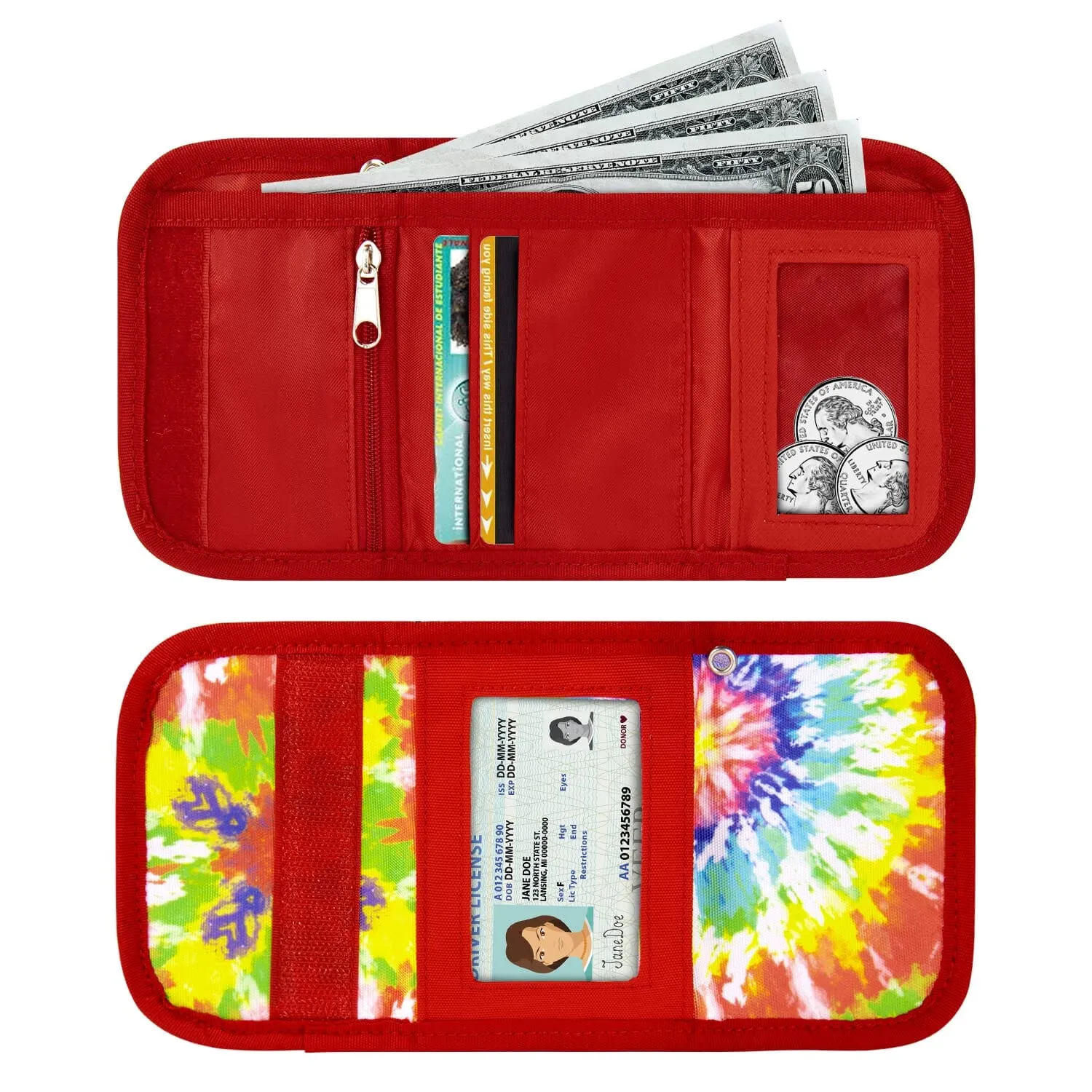 Tie Dye Multicolor Firework Wallet