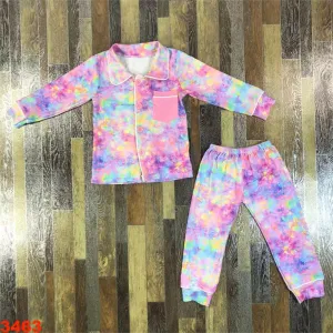 Tie dye pajamas set for boys 3463