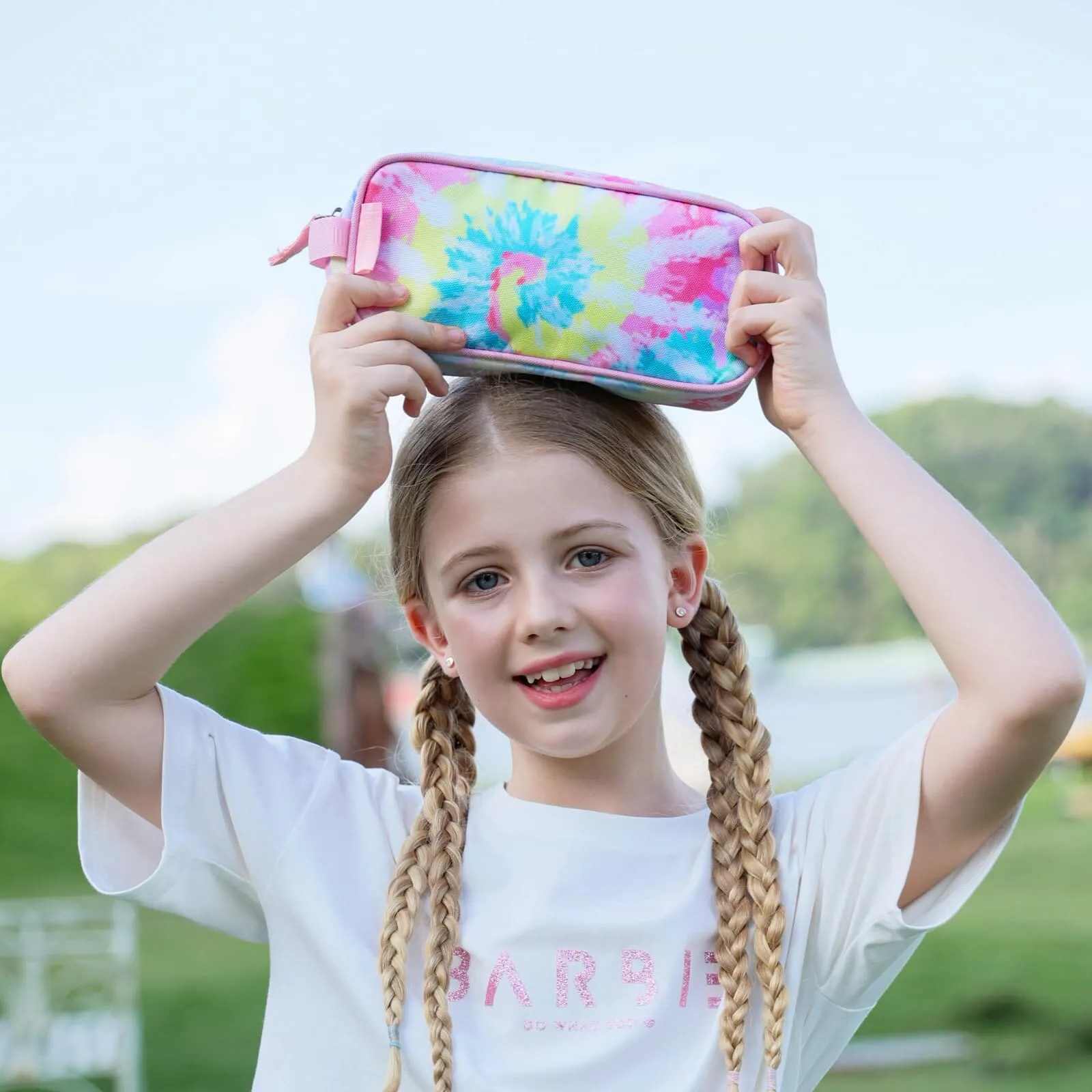 Tie Dye Swirl Rainbow Pencil Bag