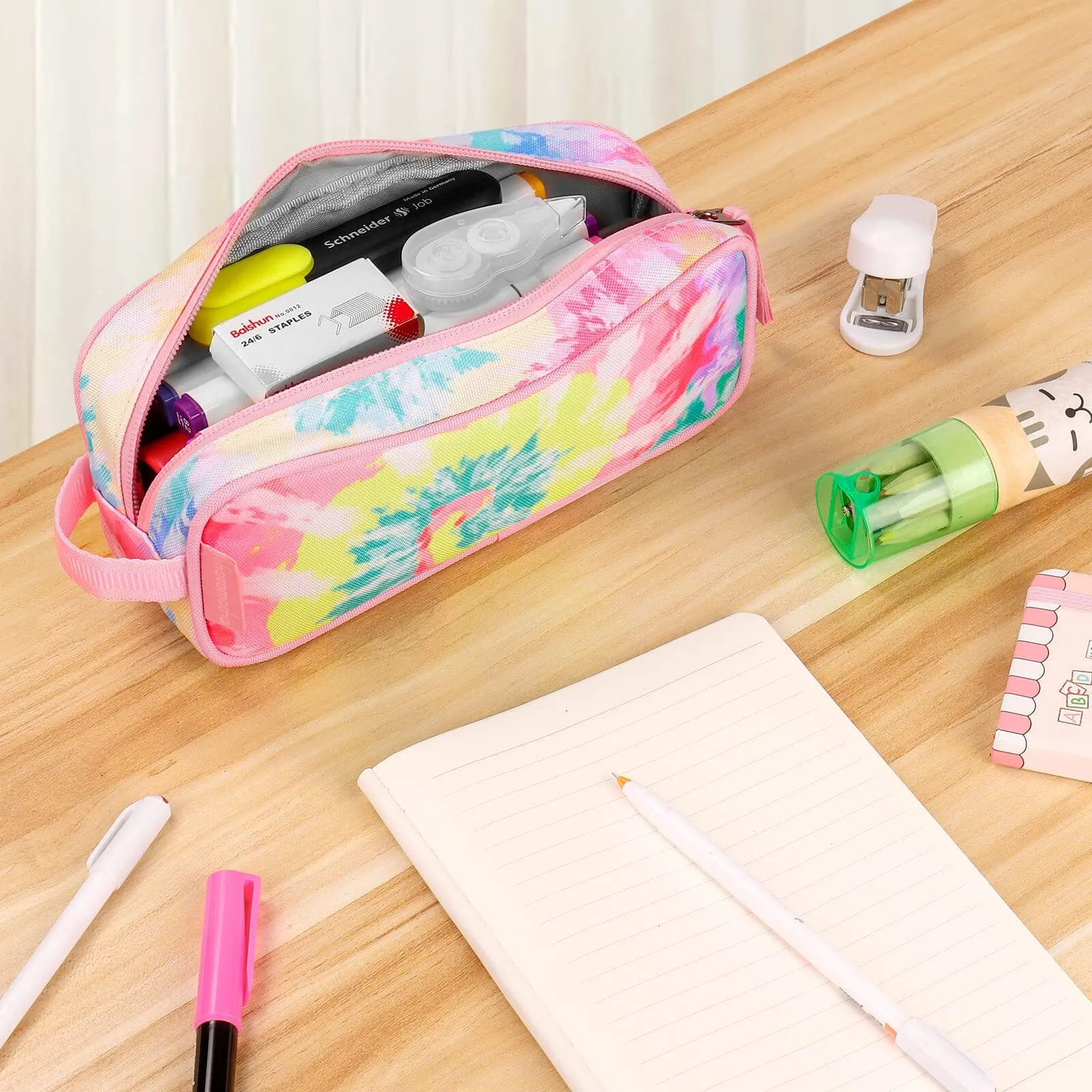 Tie Dye Swirl Rainbow Pencil Bag