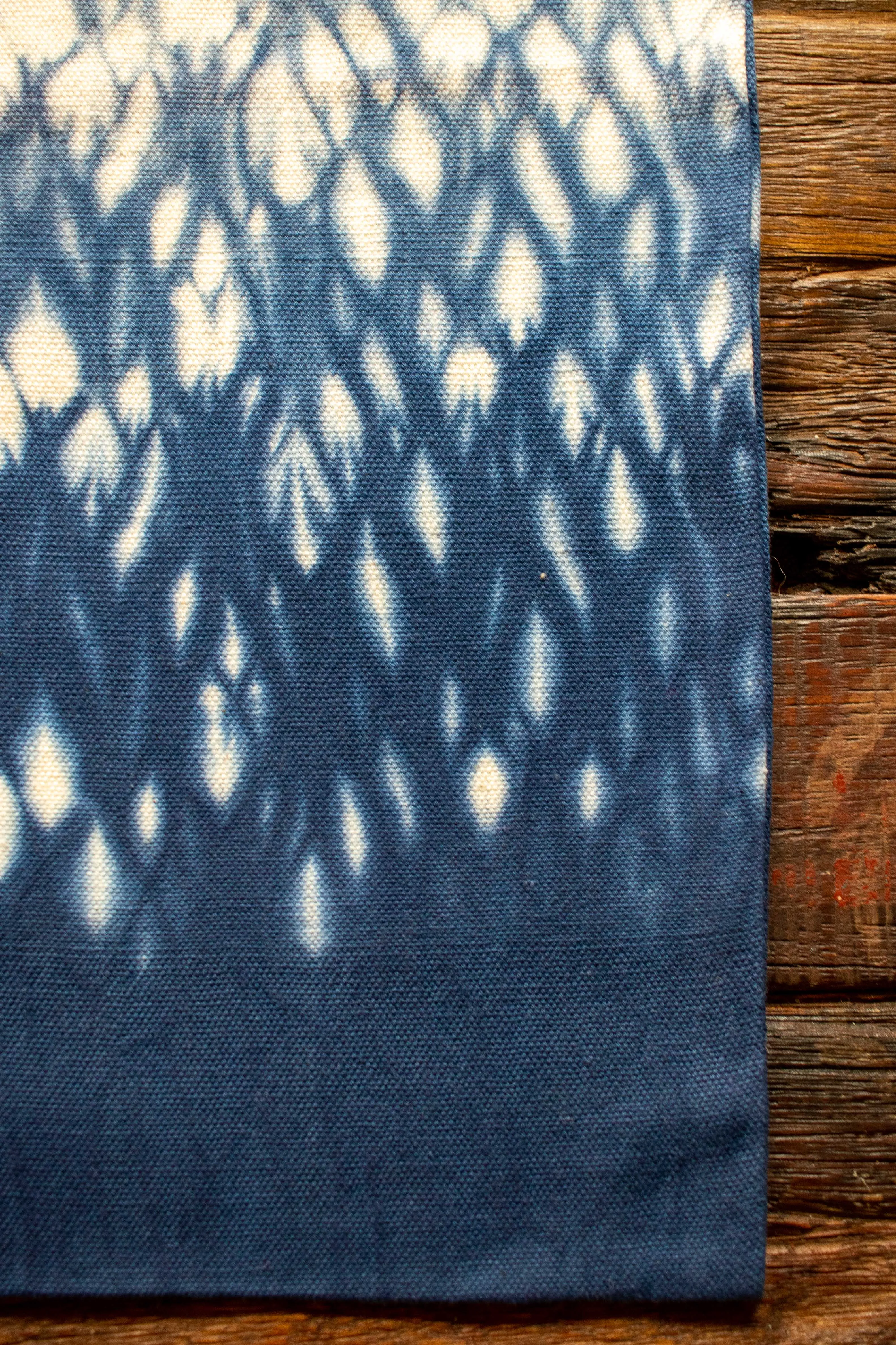 Tie Dye Tote Bag Small - Raindrop Indigo Blue