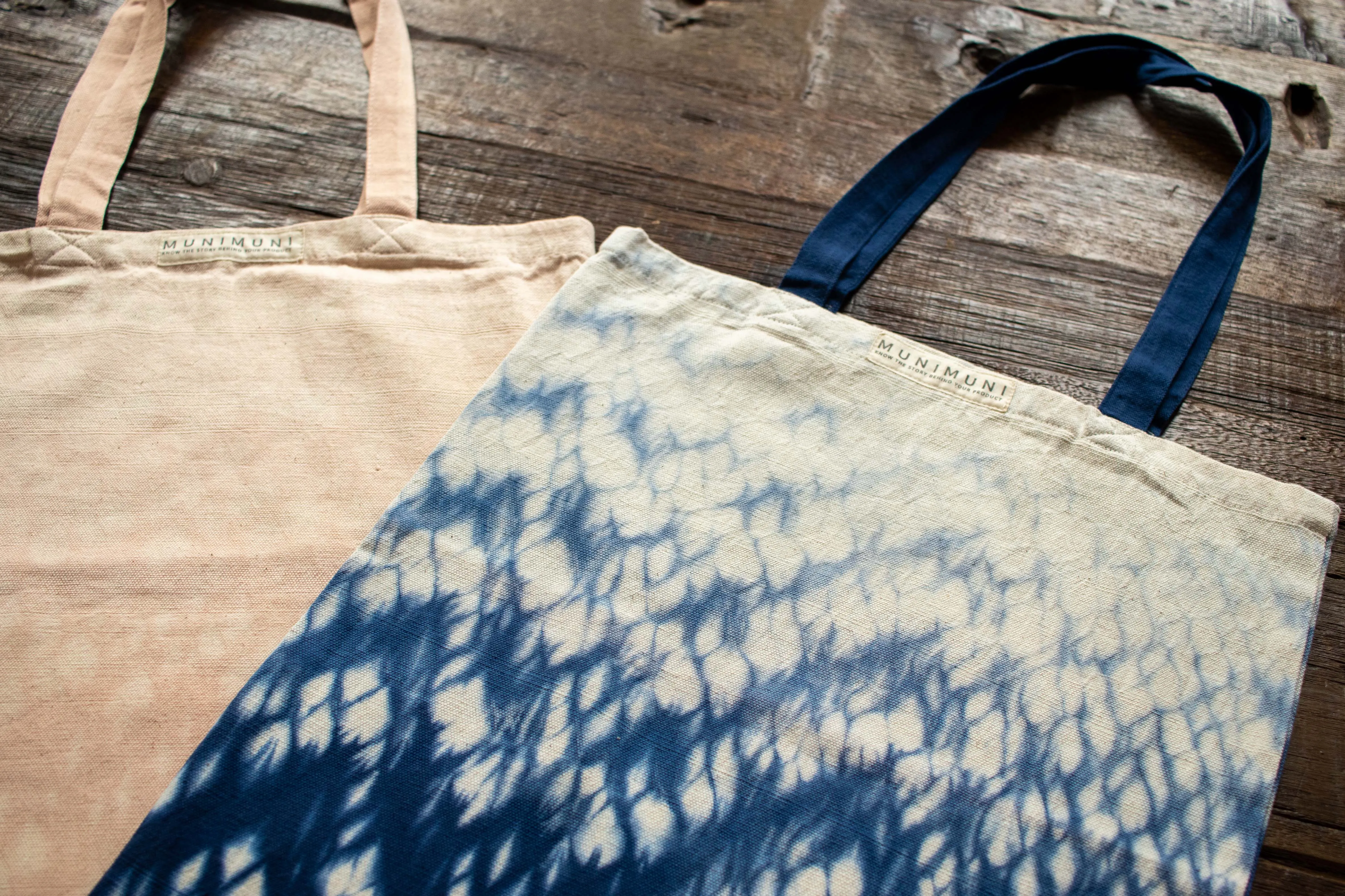 Tie Dye Tote Bag Small - Raindrop Light Pink