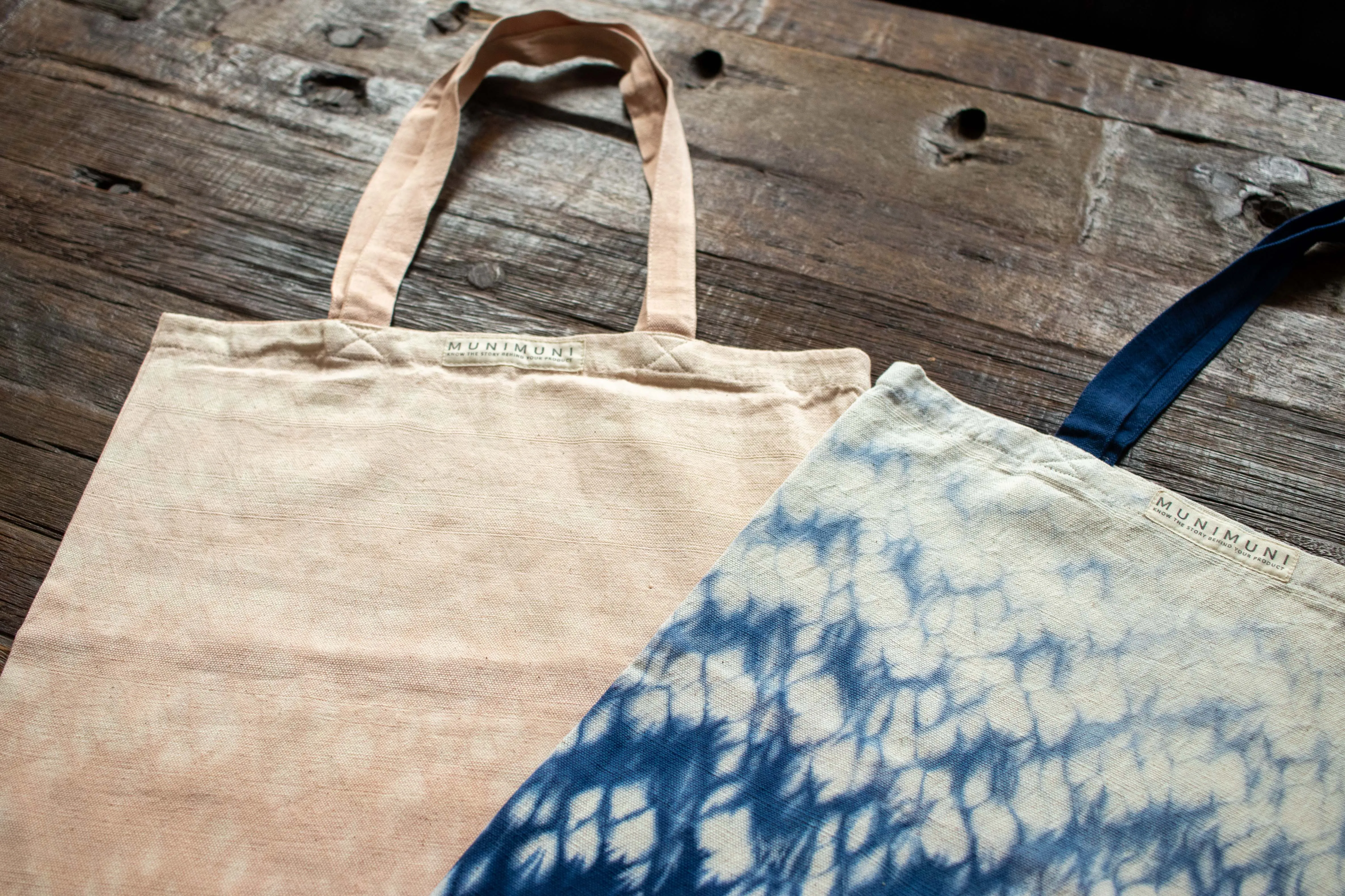 Tie Dye Tote Bag Small - Raindrop Light Pink
