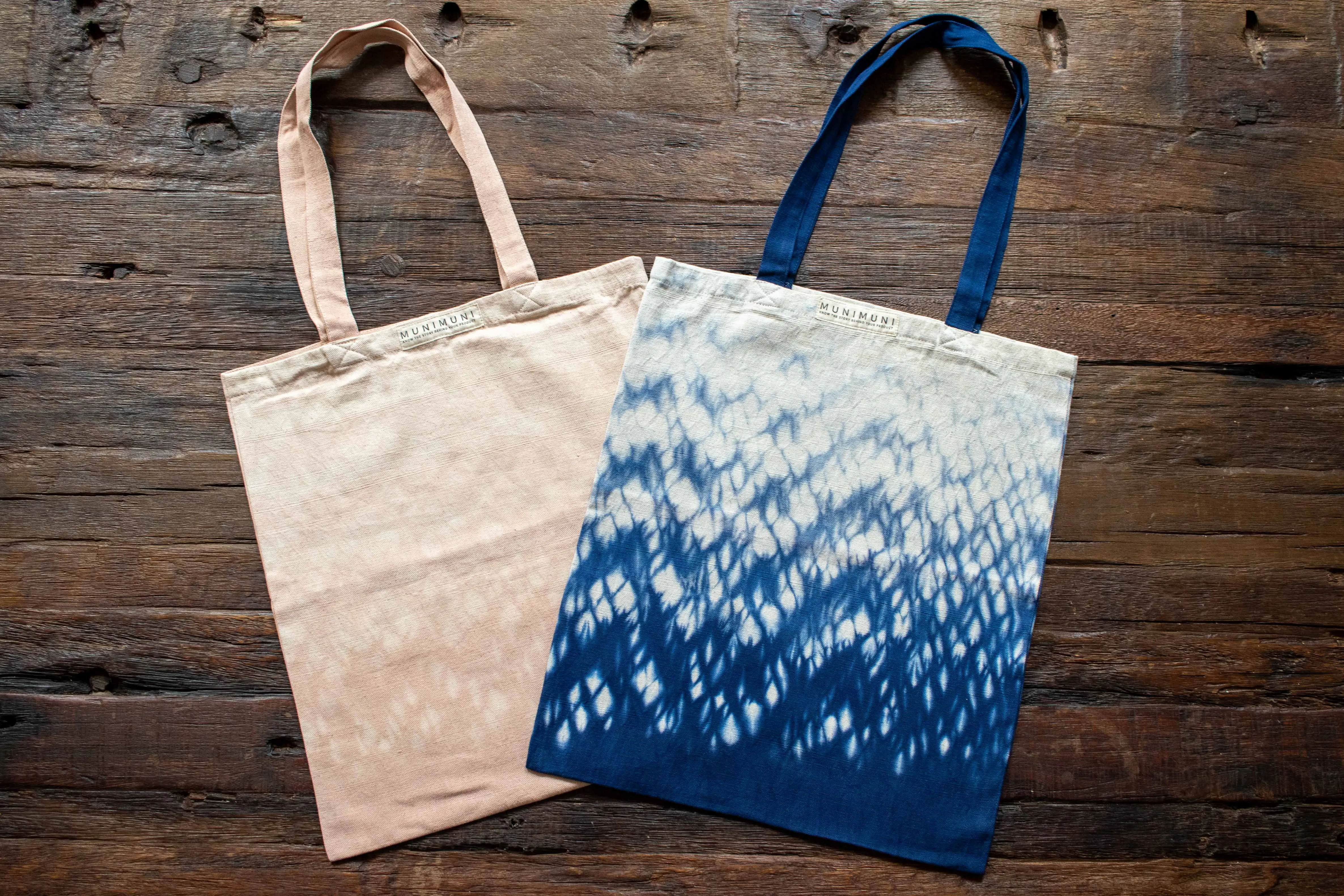 Tie Dye Tote Bag Small - Raindrop Light Pink