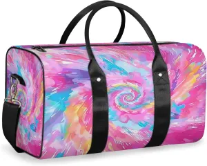 Tie Dye Travel Bag for Men Women, Gym Duffle Bags for Travel, Carry On Luggage Bag, Weekender Overnight Workout Bags