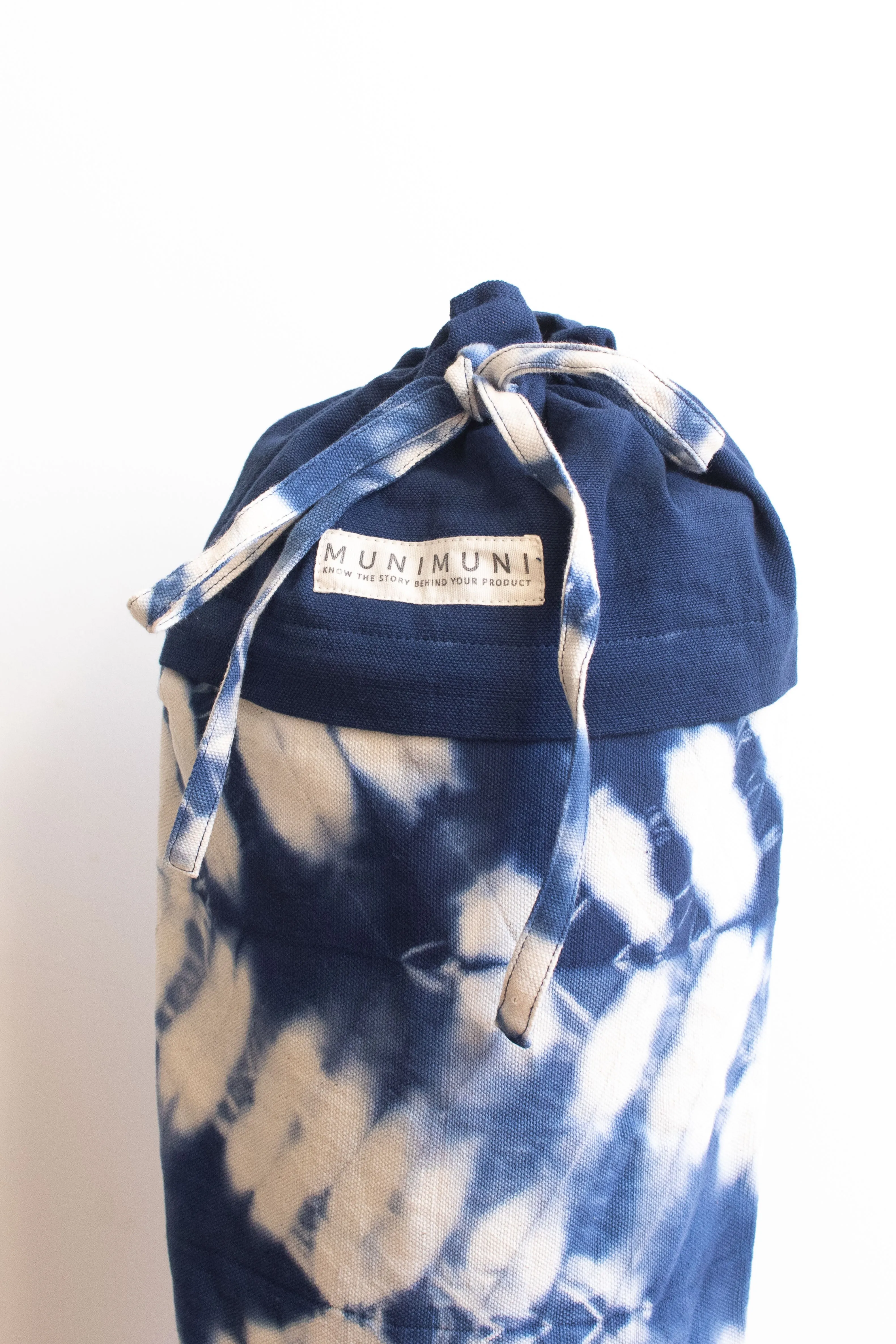 Tie Dye Yoga Mat Bag - ZigZag Indigo Blue