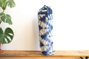 Tie Dye Yoga Mat Bag - ZigZag Indigo Blue
