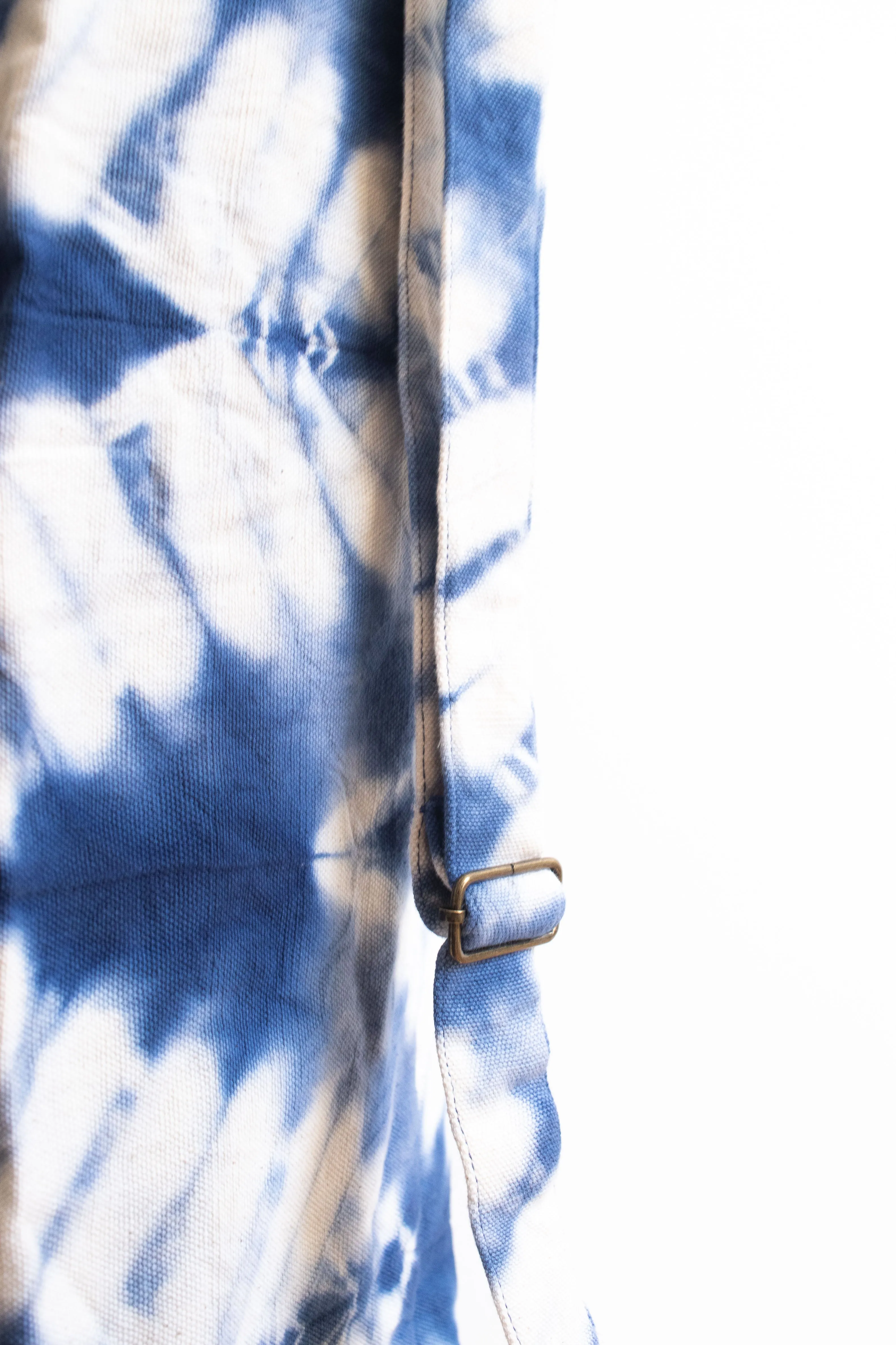 Tie Dye Yoga Mat Bag - ZigZag Indigo Blue