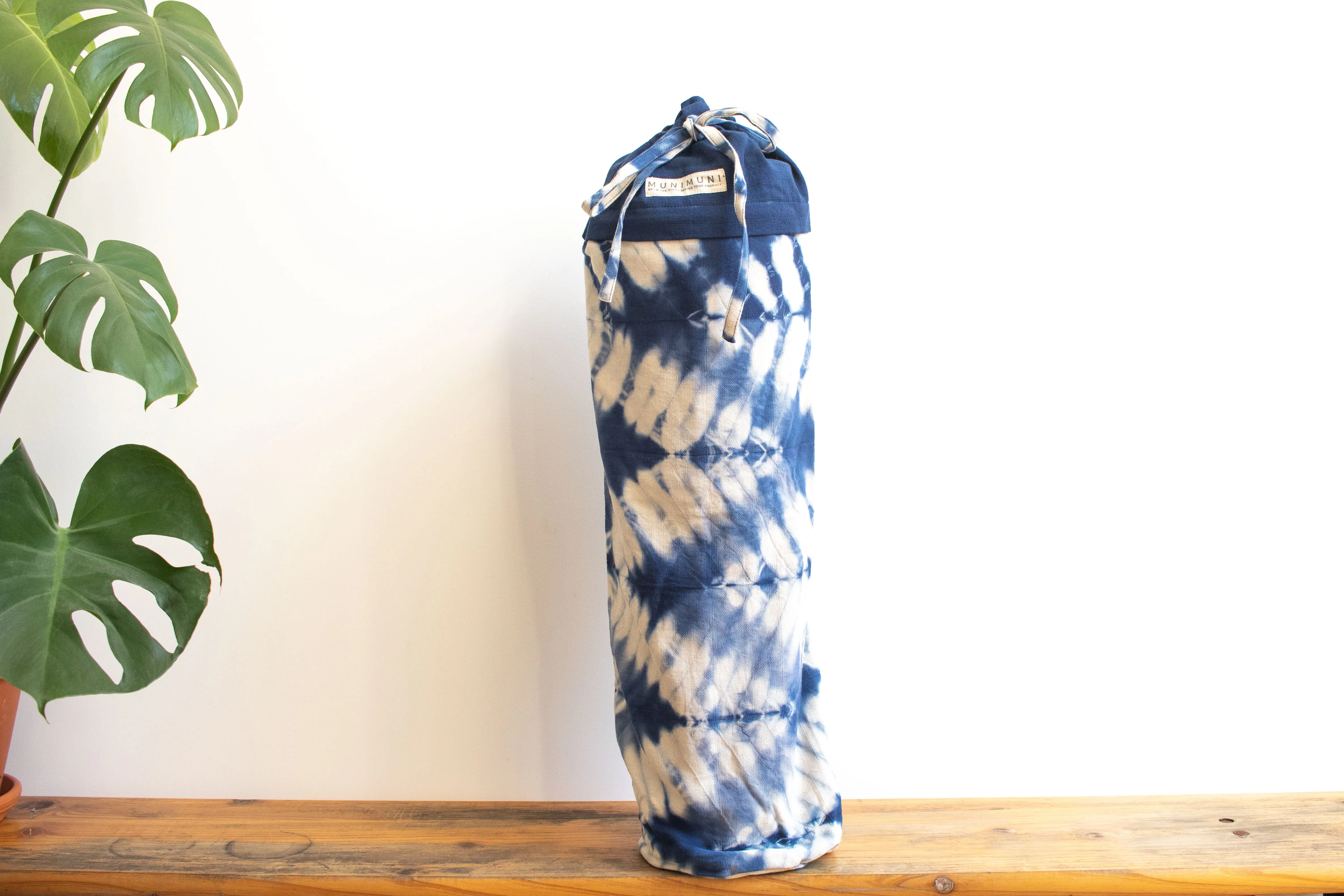 Tie Dye Yoga Mat Bag - ZigZag Indigo Blue