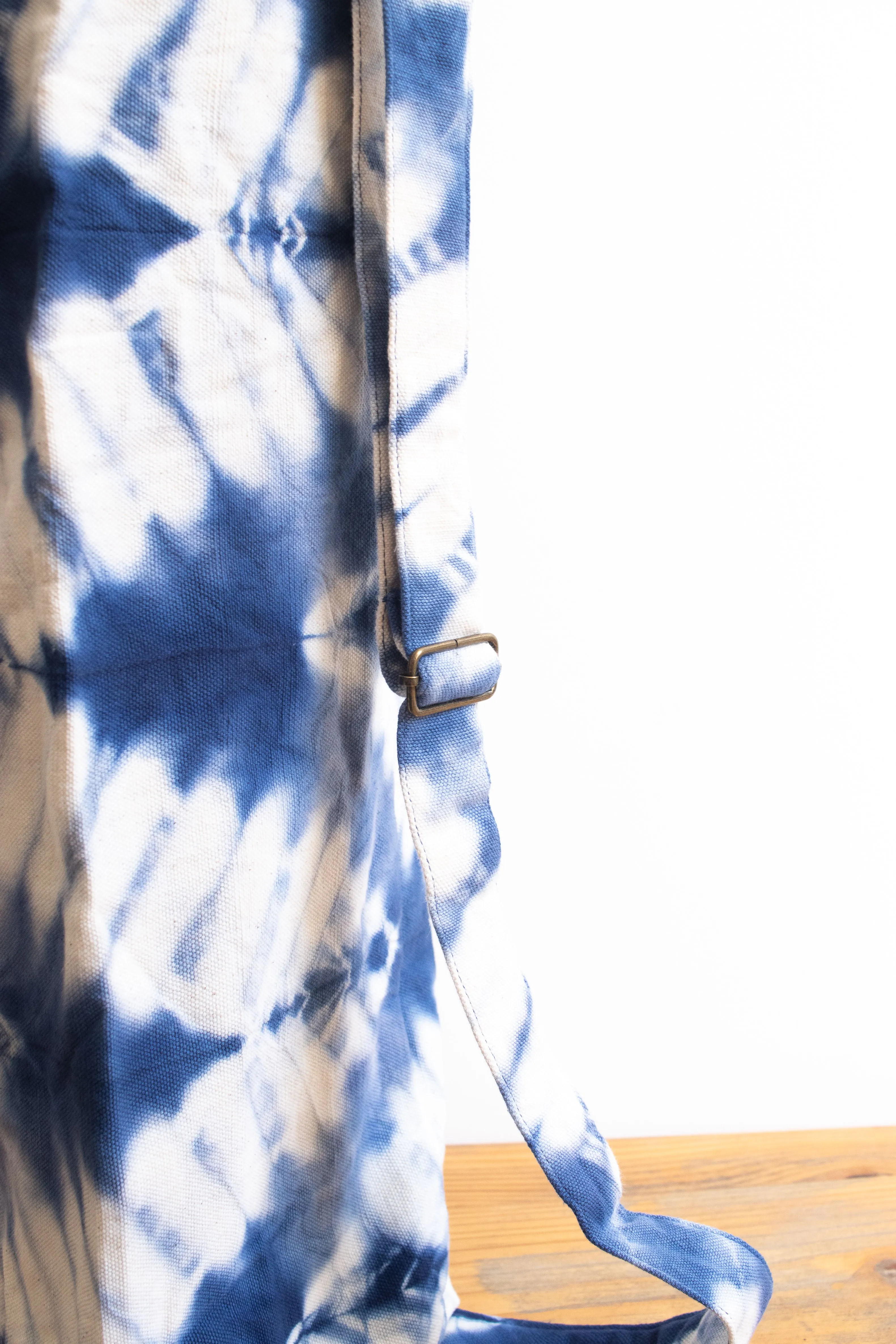 Tie Dye Yoga Mat Bag - ZigZag Indigo Blue