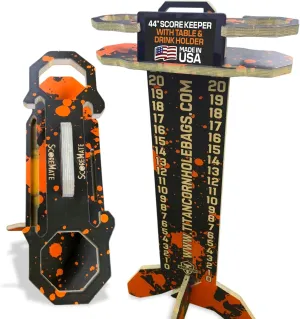Titan Bags – Portable Drink Holder & Streaming Stand for Cornhole Games w/Integrated Slots for Tablets, Phones, & Scorecards - Perfect Pair for Cornhole Scoreboard