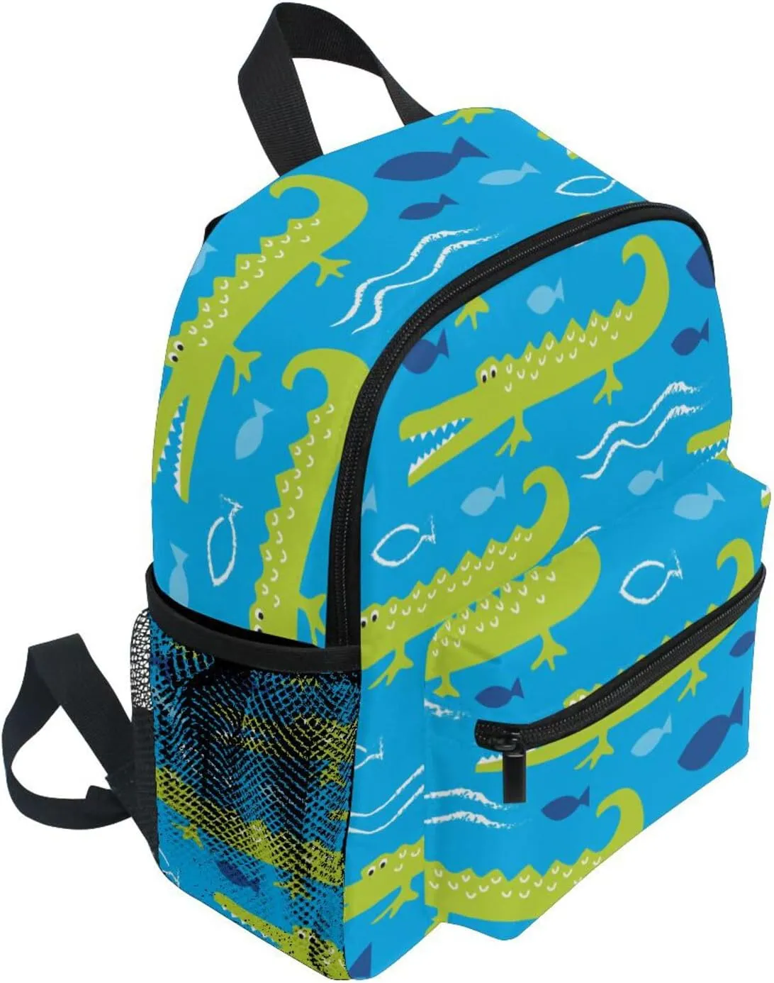 Toddler Backpack for Boys Girls Alligator Crocodile Pattern Preschool Kindergarten Schoolbag Mini Book Bag For School Travel S