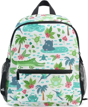 Toddler Backpack for Boys Girls Cute Frog Turtle Crocodile Preschool Kindergarten Schoolbag Mini Book Bag For School Travel S