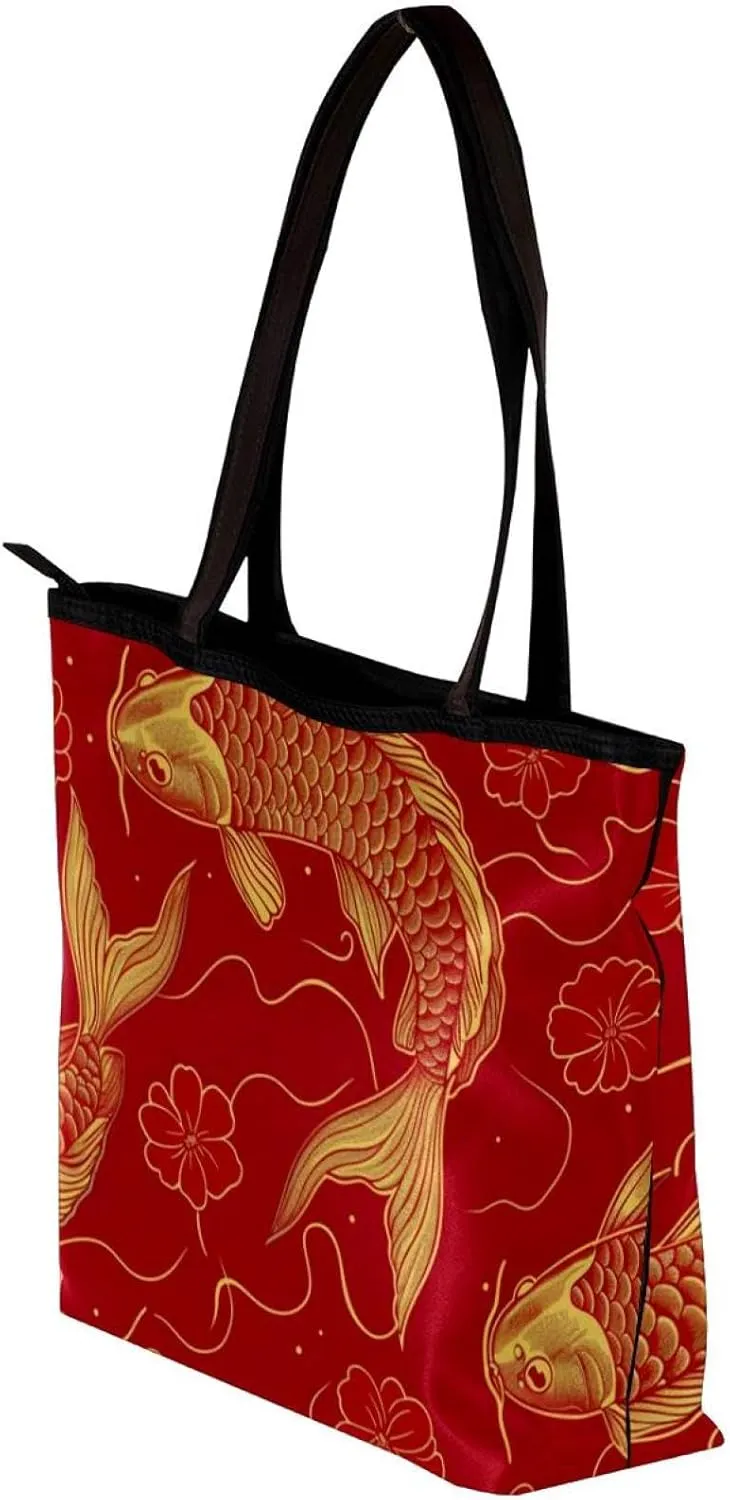 Tote Bag, Large Tote Bag, Women's Tote Handbags, Red Heart Valentine, Tote Bags Women