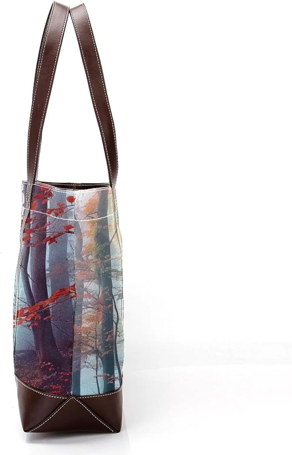 Tote Bags, Large Tote Bags for Women, Tote Bag with Zipper, Landscape Autumn Forest Path, Tote Bags Women