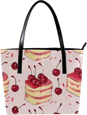 Tote Bags, Large Tote Bags for Women, Women's Tote Handbags, Cow Pig Fox Sheep Cartoon Lovely Animal, Tote Bags for Women