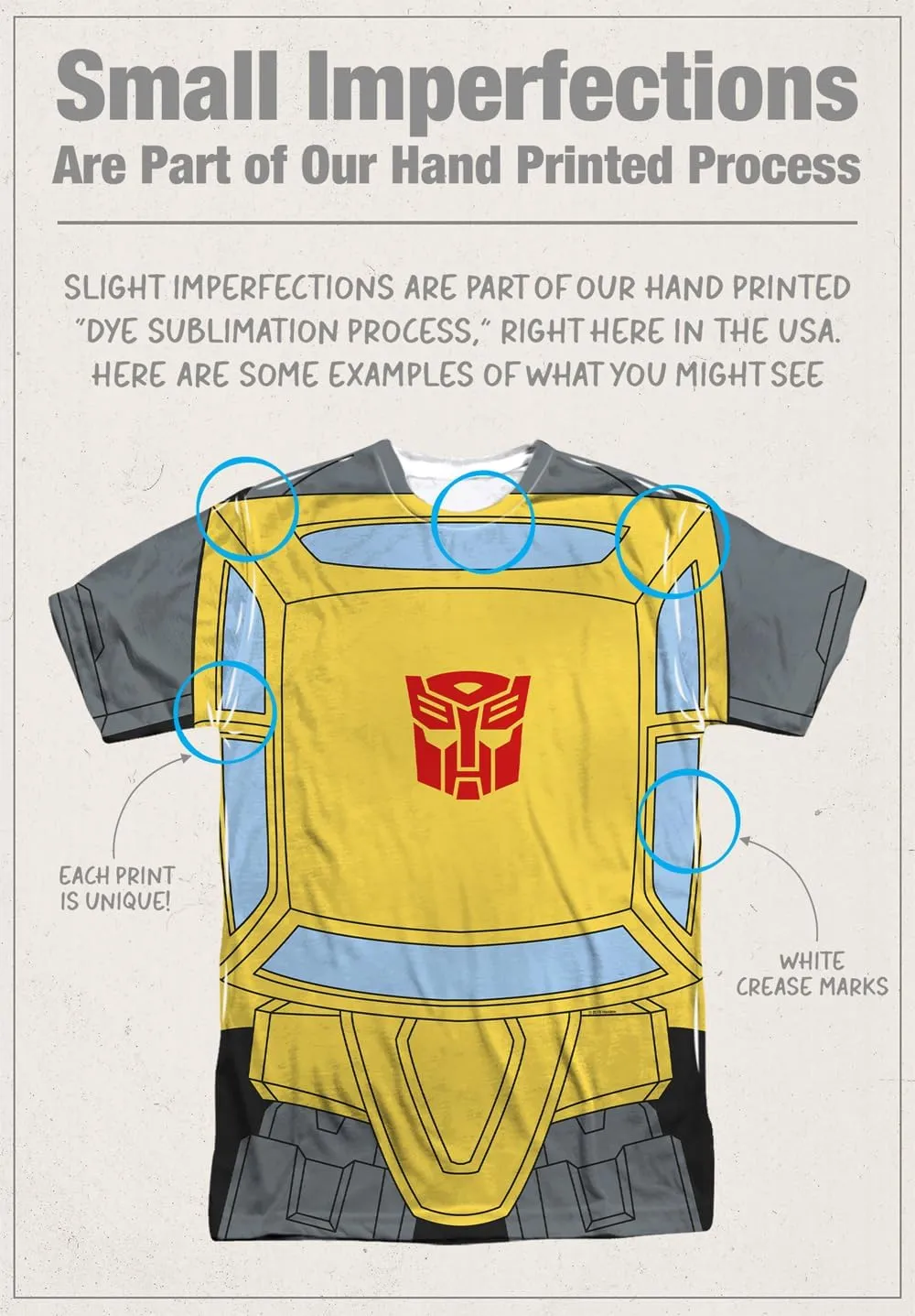 Transformers Cosplays Collection Unisex Adult Sublimated Halloween Costume T Shirt (Front/Back)