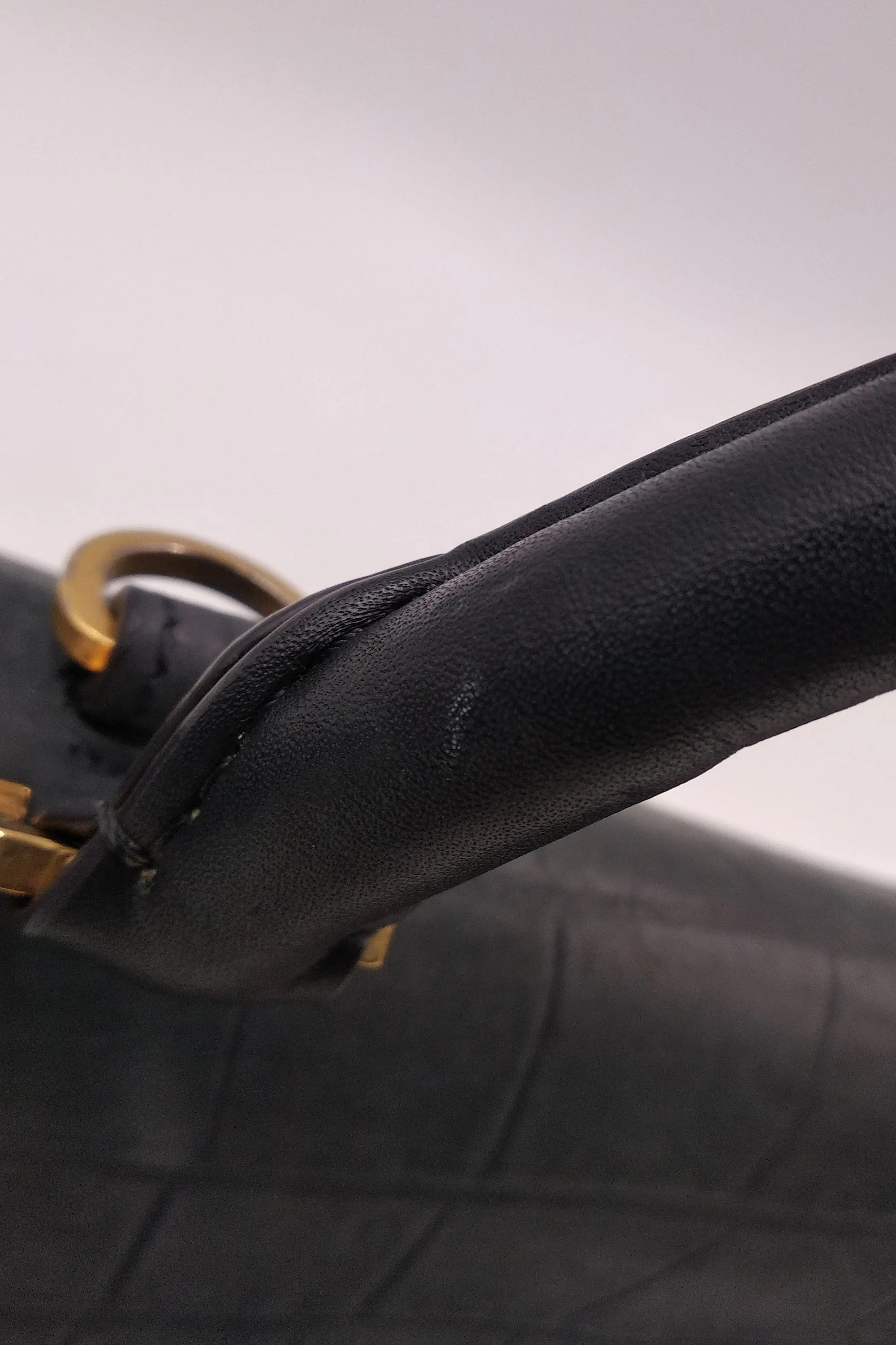 Trapeze Small Crocodile Embossed Black