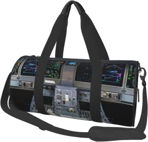 Travel Duffle Bag for Men Women, Airplane Cockpit Duffle Bags for Sport Gym Overnight Luggage