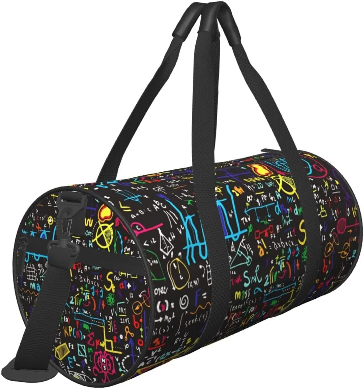 Travel Duffle Bag for Men Women, Algebra Physical Formulas Duffle Bags for Sport Gym Overnight Luggage