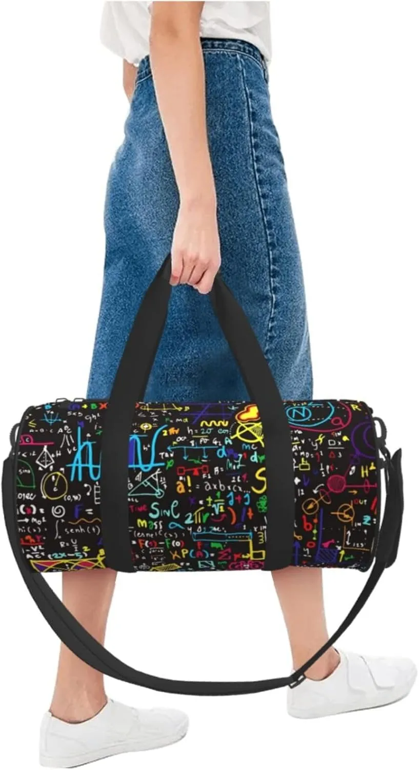 Travel Duffle Bag for Men Women, Algebra Physical Formulas Duffle Bags for Sport Gym Overnight Luggage