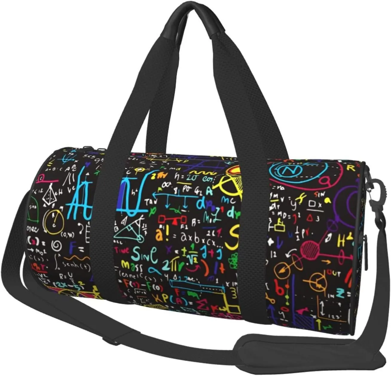 Travel Duffle Bag for Men Women, Algebra Physical Formulas Duffle Bags for Sport Gym Overnight Luggage