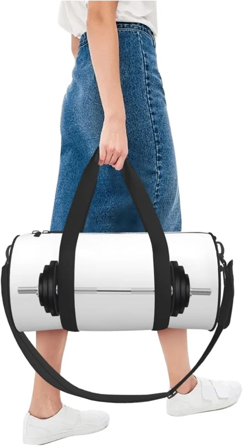 Travel Duffle Bag for Men Women, Barbells Dumbbells Fitness Duffle Bags for Sport Gym Overnight Luggage