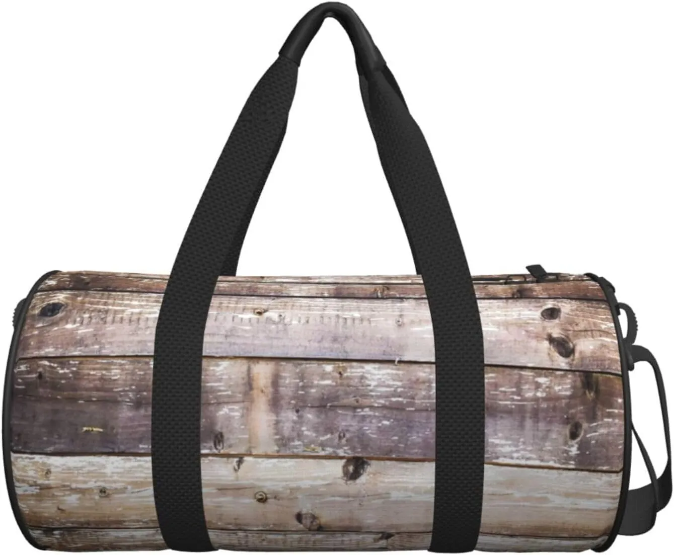 Travel Duffle Bag for Men Women, Brown Barn Planks Wood Duffle Bags for Sport Gym Overnight Luggage