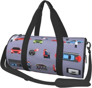 Travel Duffle Bag for Men Women, Car Safety Systems Duffle Bags for Sport Gym Overnight Luggage