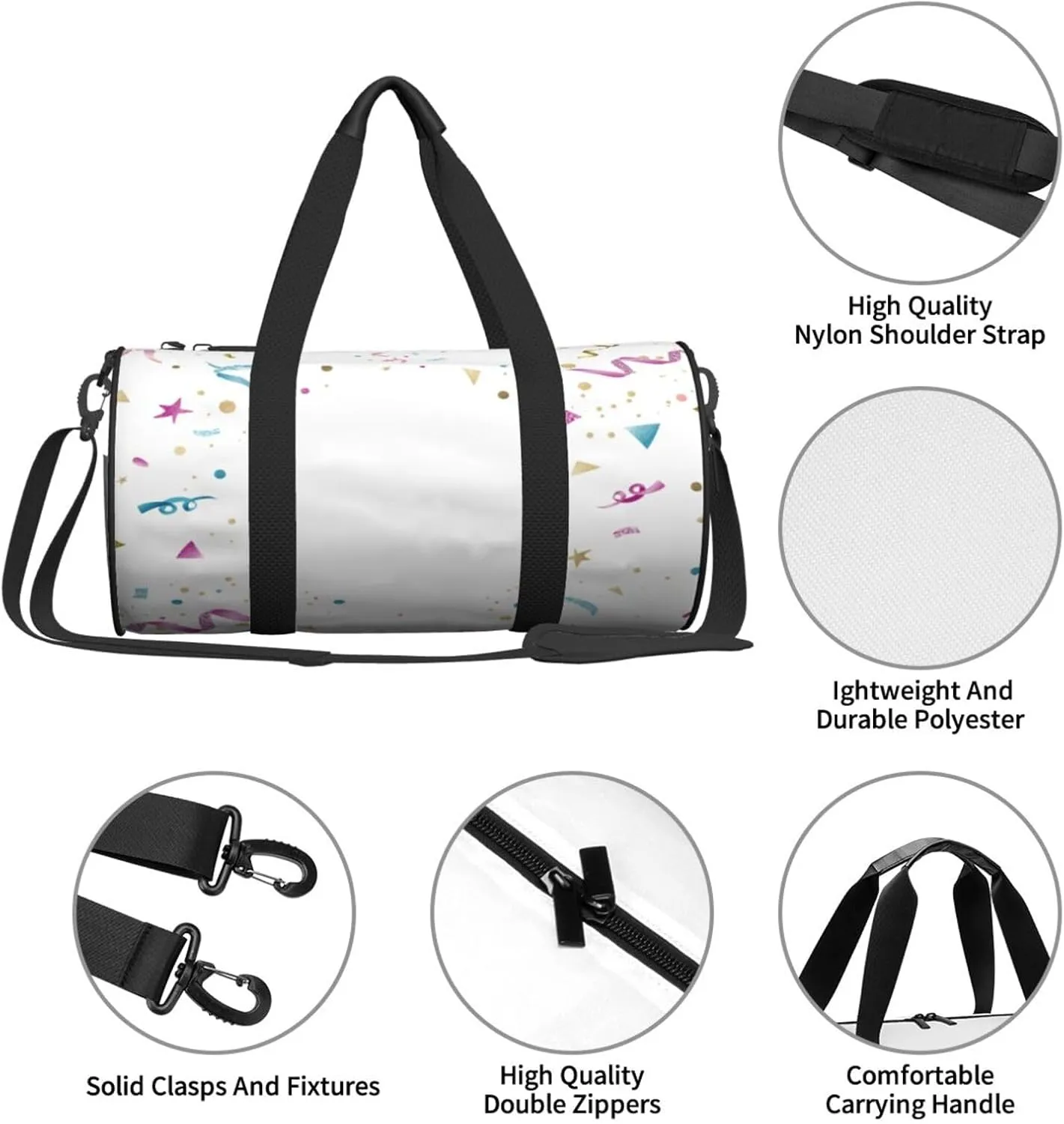 Travel Duffle Bag for Men Women, Celebratory Duffle Bags for Sport Gym Overnight Luggage