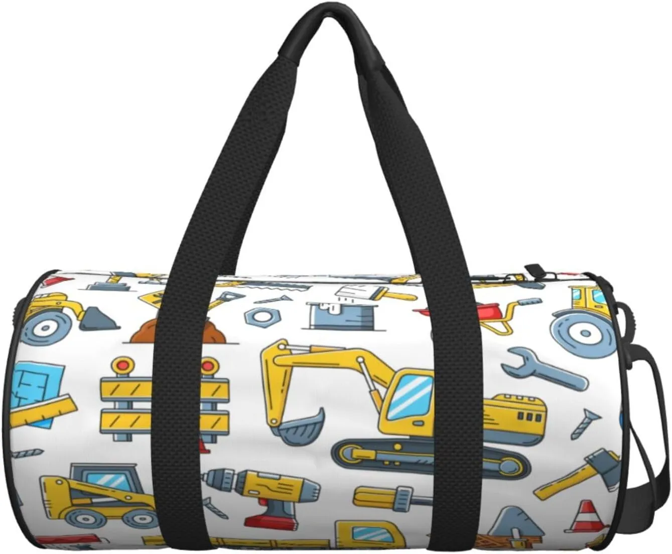 Travel Duffle Bag for Men Women, Construction Tools Machinery Duffle Bags for Sport Gym Overnight Luggage