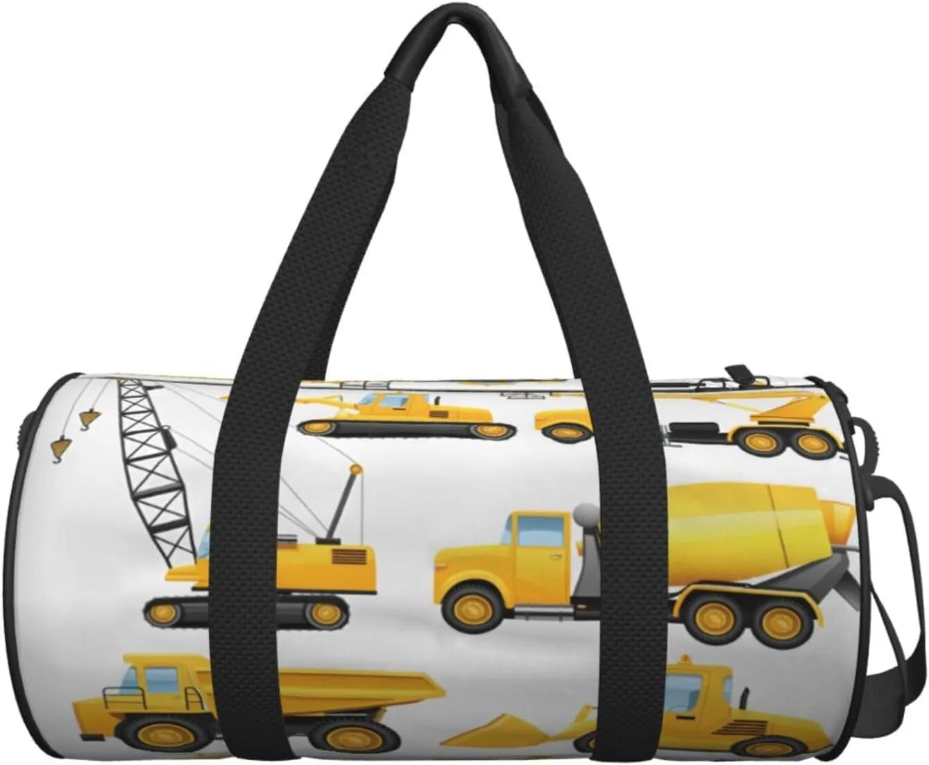 Travel Duffle Bag for Men Women, Construction Vehicles Machinery Trucks Duffle Bags for Sport Gym Overnight Luggage
